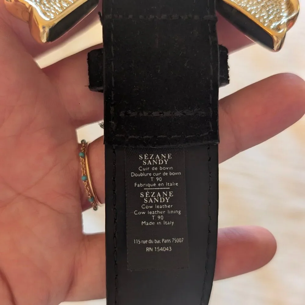 Sezane Sandy belt in gold and black - Picture 5 of 7